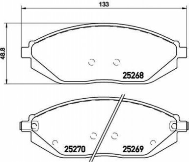 Гальмівні колодки дискові BREMBO P10 054 (фото 1)