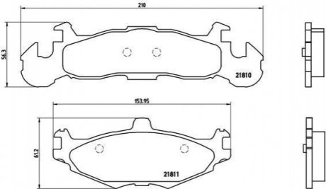 Гальмівні колодки дискові BREMBO P11 001 (фото 1)