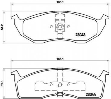 Гальмівні колодки дискові BREMBO P11 008 (фото 1)