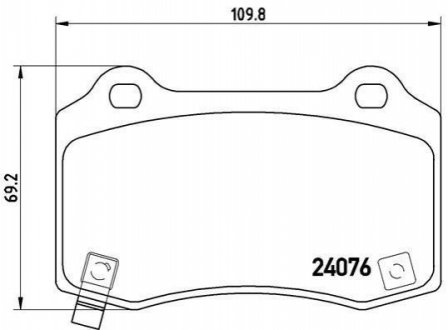 Гальмівні колодки дискові BREMBO P11 024 (фото 1)