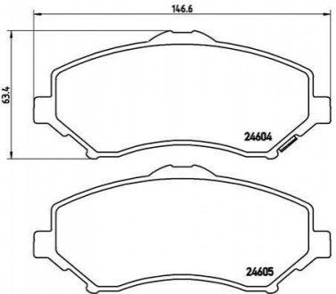 Гальмівні колодки дискові BREMBO P11 025 (фото 1)