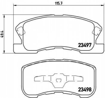 Гальмівні колодки дискові BREMBO P16 008 (фото 1)