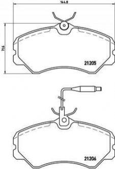 Гальмівні колодки дискові BREMBO P23 023 (фото 1)