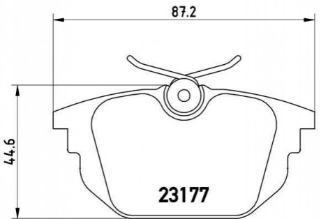 Гальмівні колодки дискові BREMBO P23 026 (фото 1)