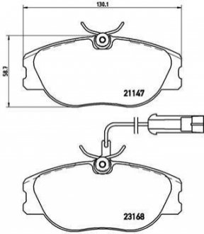 Гальмівні колодки дискові BREMBO P23 066 (фото 1)