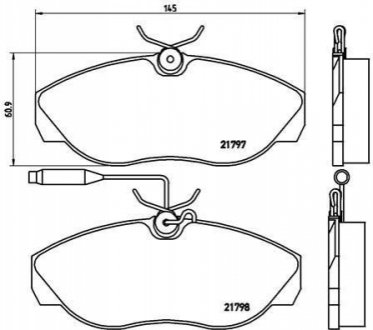 Гальмівні колодки дискові BREMBO P23 068 (фото 1)