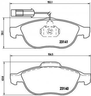 Гальмівні колодки дискові BREMBO P23 075 (фото 1)