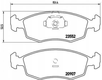 Гальмівні колодки дискові BREMBO P23 079 (фото 1)