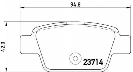 Гальмівні колодки дискові BREMBO P23 080 (фото 1)