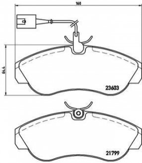 Гальмівні колодки дискові BREMBO P23 084 (фото 1)