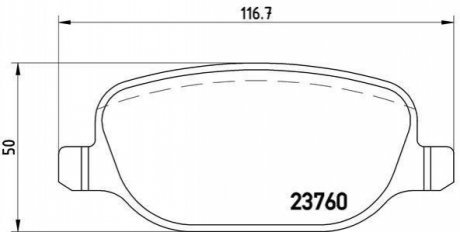 Гальмівні колодки дискові BREMBO P23 089 (фото 1)