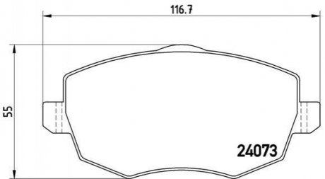 Гальмівні колодки дискові BREMBO P23 095 (фото 1)