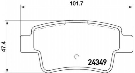 Гальмівні колодки дискові BREMBO P23 104 (фото 1)