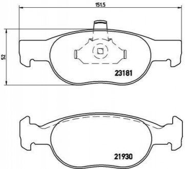 Гальмівні колодки дискові BREMBO P23 125 (фото 1)