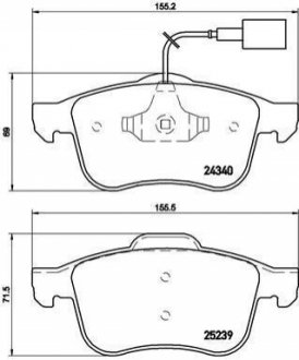 Гальмівні колодки дискові BREMBO P23 132 (фото 1)