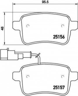 Гальмівні колодки дискові BREMBO P23 133 (фото 1)