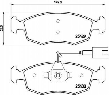 Колодки тормозные дисковые, к-кт. BREMBO P23 138 (фото 1)