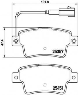 Гальмівні колодки дискові BREMBO P23 142 (фото 1)