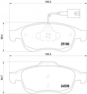 Гальмівні колодки, тюнінг BREMBO P 23 148X (фото 1)