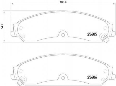 Гальмівні колодки дискові BREMBO P23 149 (фото 1)