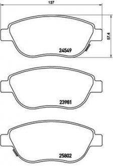 Гальмівні колодки дискові BREMBO P23153 (фото 1)