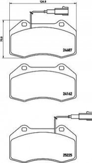 Гальмівні колодки дискові BREMBO P23 162 (фото 1)