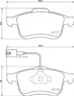 Гальмівні колодки дискові BREMBO P23 163 (фото 1)