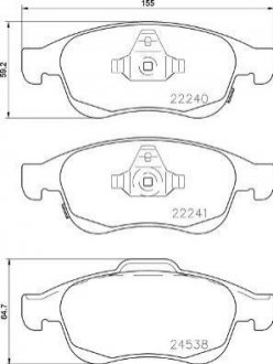 Гальмівні колодки дискові BREMBO P 23 165 (фото 1)