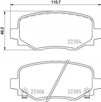 Гальмівні колодки дискові BREMBO P23 177 (фото 1)