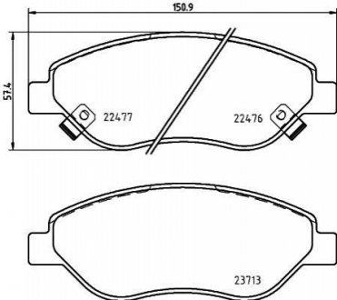 Гальмівні колодки дискові BREMBO P23 178 (фото 1)