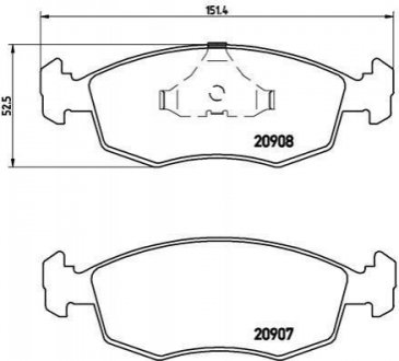 Гальмівні колодки дискові BREMBO P24 019 (фото 1)