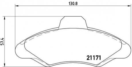 Гальмівні колодки, дискове гальмо (набір) BREMBO P24029 (фото 1)