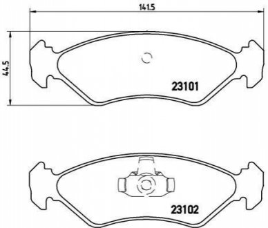 Гальмівні колодки дискові BREMBO P24 044 (фото 1)