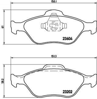 Гальмівні колодки, тюнінг BREMBO P 24 055X (фото 1)