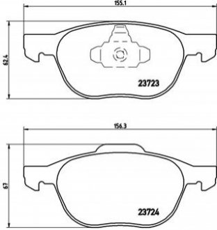 Гальмівні колодки, тюнінг BREMBO P 24 061X (фото 1)