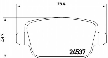 Гальмівні колодки, тюнінг BREMBO P 24 075X (фото 1)