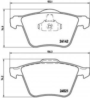 Гальмівні колодки, тюнінг BREMBO P 24 077X (фото 1)