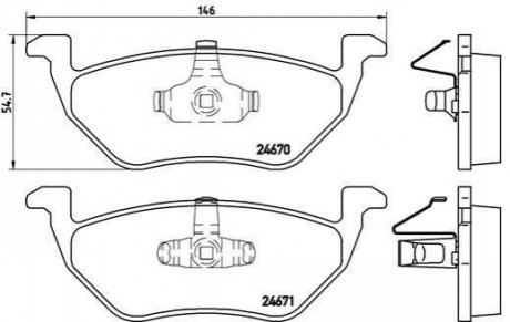 Гальмівні колодки дискові BREMBO P24 085 (фото 1)