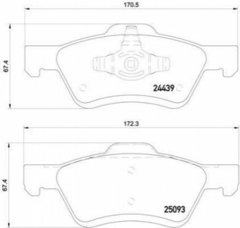 Гальмівні колодки дискові BREMBO P24 159 (фото 1)