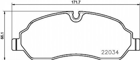 Гальмівні колодки дискові BREMBO P24 171 (фото 1)