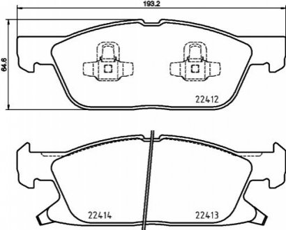 Гальмівні колодки дискові BREMBO P24 188 (фото 1)