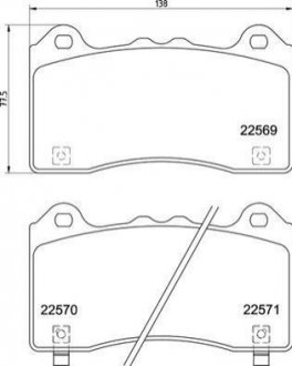 Гальмівні колодки дискові BREMBO P24 202 (фото 1)