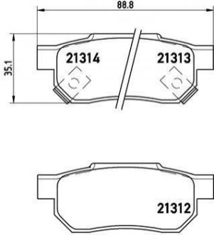 Гальмівні колодки дискові BREMBO P28 017 (фото 1)