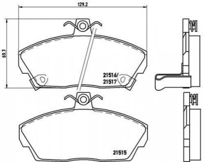 Гальмівні колодки дискові BREMBO P28 020 (фото 1)