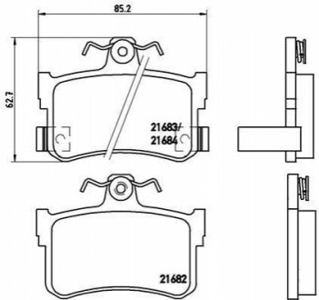 Гальмівні колодки дискові BREMBO P28 027 (фото 1)