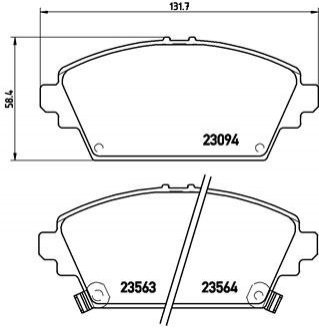 Гальмівні колодки дискові BREMBO P28 029 (фото 1)