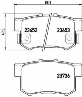 Гальмівні колодки дискові BREMBO P28039 (фото 1)