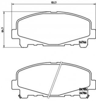 Гальмівні колодки, тюнінг BREMBO P 28 043X (фото 1)