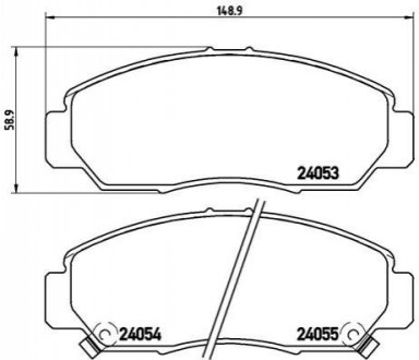 Гальмівні колодки дискові BREMBO P28 047 (фото 1)