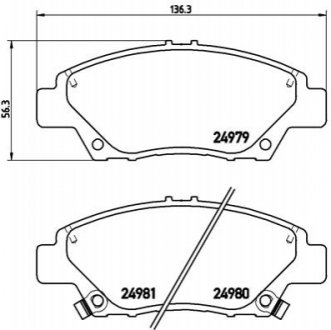 Гальмівні колодки, тюнінг BREMBO P 28 050X (фото 1)